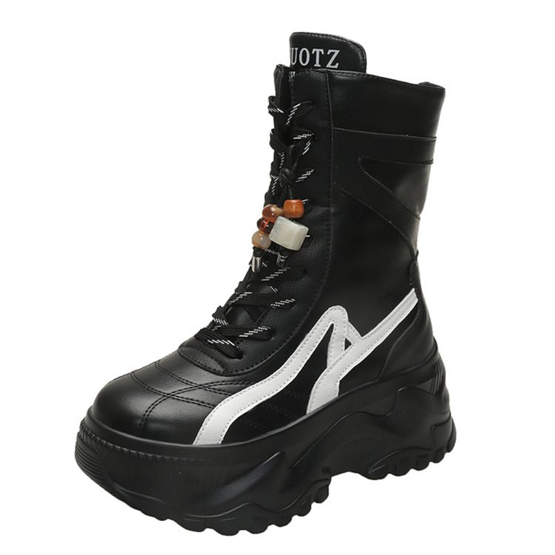New Women 8CM Chunky Mid-Calf  - Motorcycle Chain review and price
