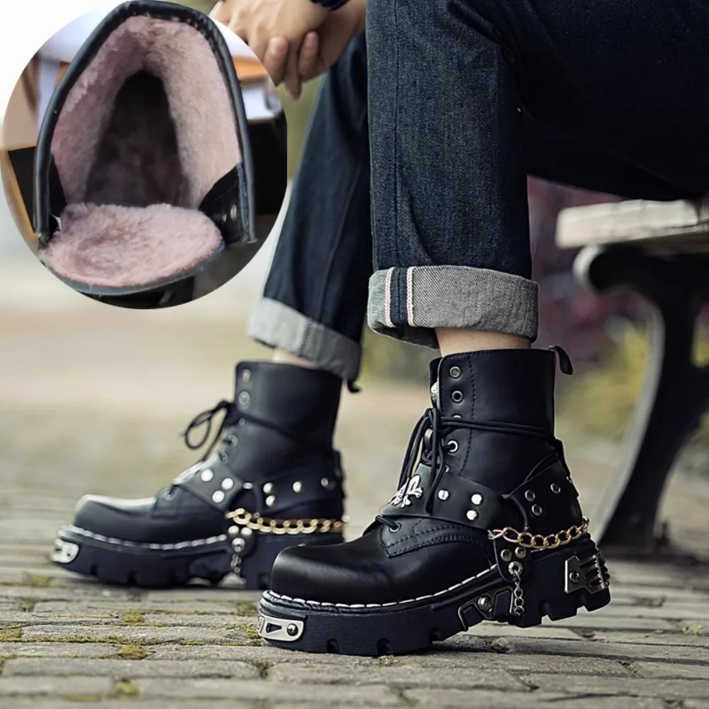 Men's Fashion Genuine Leather  - Motorcycle Chain review and price