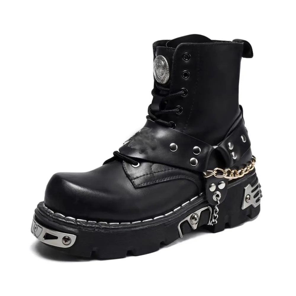 Men's Fashion Genuine Leather  - Motorcycle Chain review and price