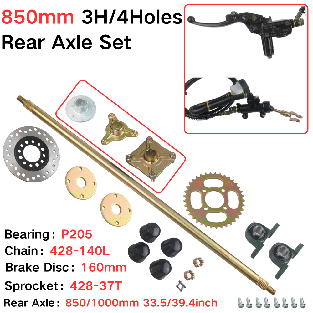 850mm Rear Axle Complete Set W - Sprocket Chain review and price