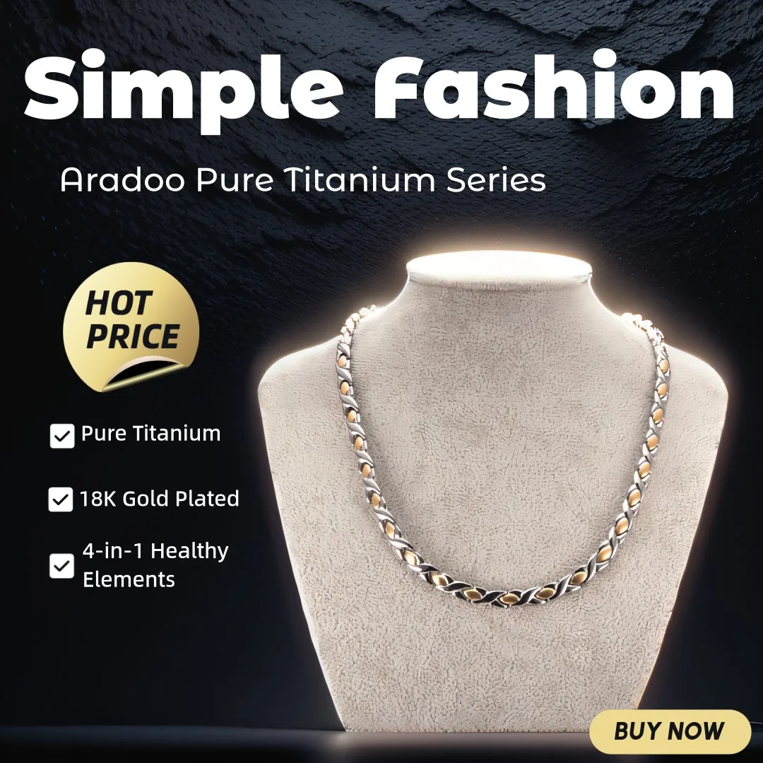 ARADOO Pure Titanium Necklace  - Ansi Chain review and price