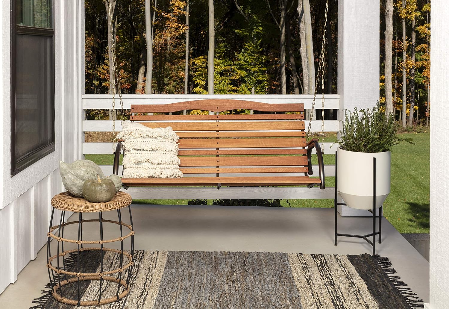 Outdoor Patio Swing Powder Coa - Steel Chain review and price