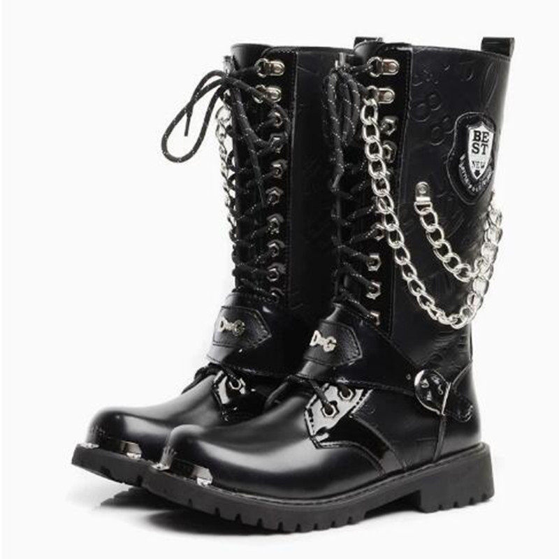 Men Fashion Motorcycle Boots M - Motorcycle Chain review and price