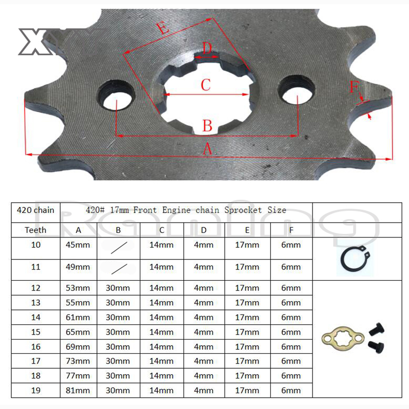 New 420# 17mm  Front Engine Sp - Sprocket Chain review and price